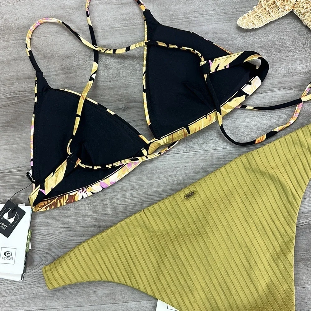 ☀️RIP CURL☀️ SUNDAY SWELL TRI PREMIUM SURF CHEEKY PANT BIKINI SET
